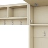 FURNIinspire Hall Trees Detachable Hall Tree Multifunctional Hallway Coat Rack Clothes Rack with 7 Hooks, Storage Drawers, Beige, 15.6"*78"*70" - 4 of 4