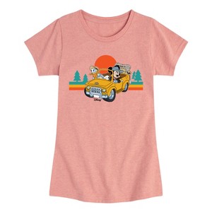 Girls' - Disney - Lets Hit The Road Fitted Short Sleeve Graphic T-Shirt - 1 of 4