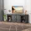 COZONY Farmhouse TV Stand with Sliding Barn Doors, Modern Entertainment Center for Large TVs, Media Console with Storage - 3 of 4