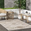 Nuloom Izetta Geometric 5x8 Indoor/Outdoor Area Rug for Living Room Patio Deck Front Porch Kitchen, Beige/Tan - 2 of 4