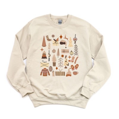 Simply Sage Market Women's Graphic Sweatshirt Boho Neutral Christmas Chart