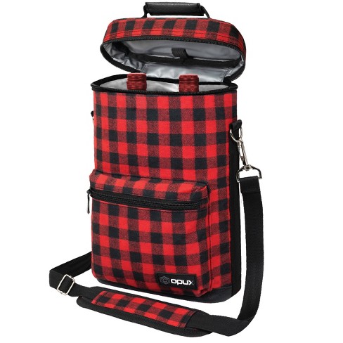 Buffalo Plaid Backpack Cooler