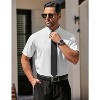 COOFANDY Men's Dress Shirts Short Sleeve Wrinkle Free Business Textured Shirt Casual Button Down Shirts - 4 of 4