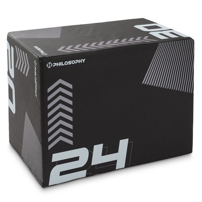 Black and Gray Soft Foam Plyometric Box for Total Body Training