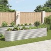vidaXL Garden Raised Bed, Garden Planter for Flowers and, Galvanized Steel - 2 of 4