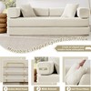 QingMoon Folding Sofa Bed, Convertible Loveseat Sleeper Bed, Corduroy Compression Couch, Floor Lazy Chaise Lounge with Pull Out Bed for Living Room - 3 of 4