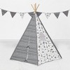 Bacati - Owls in the Wood Gray/Beige Play Tent for Kids/Toddlers, 100% Cotton Percale Fabric Cover  - 3 of 4