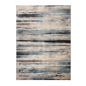 Modern Lines Abstract Striped Indoor Runner or Area Rug by Blue Nile Mills - 1 of 4