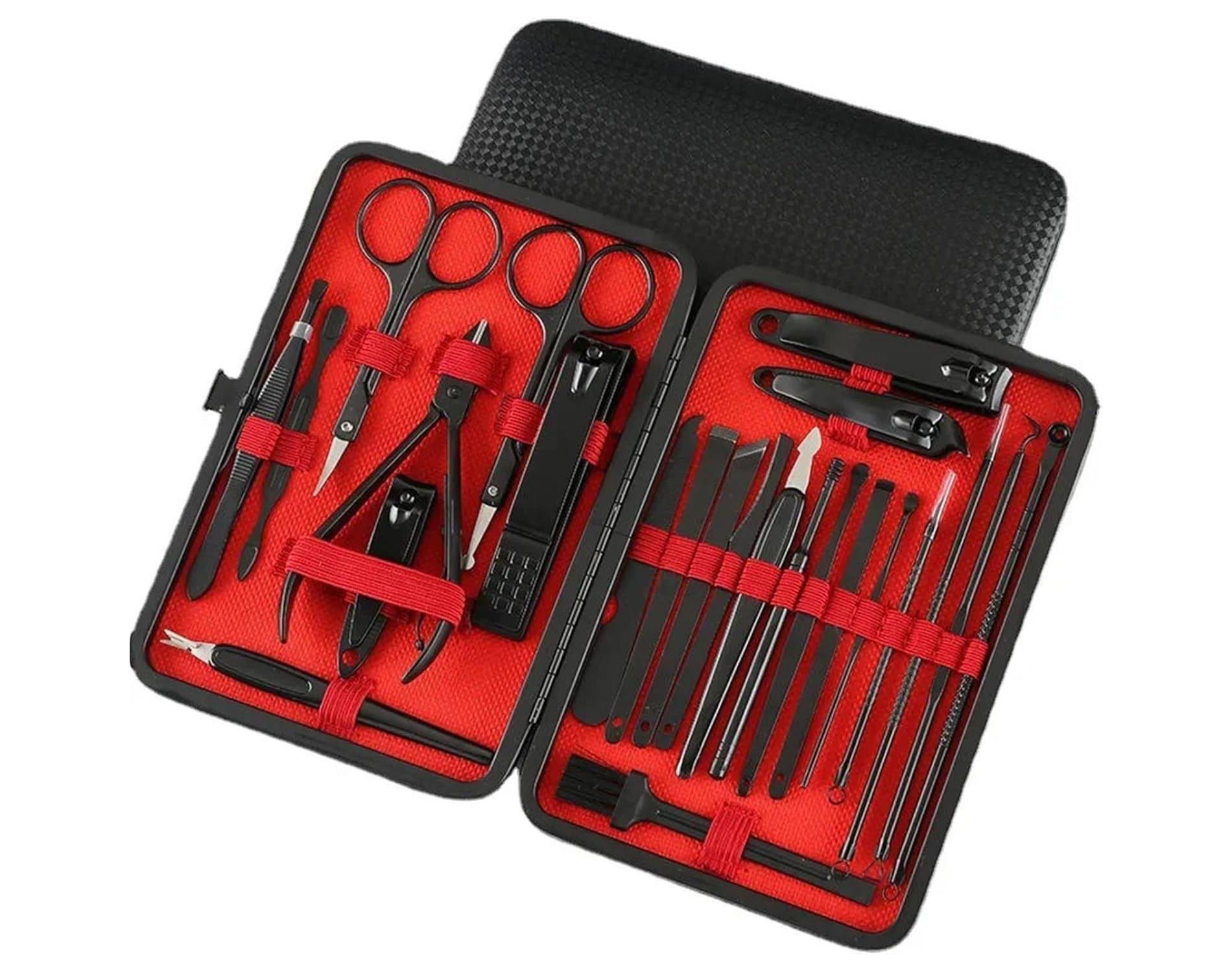 Maison Nail Clippers Set Fingernail and Toenail Clipper Cutters, Manicure Pedicure Kit 24 Pieces Stainless Steel Professional Grooming Kits