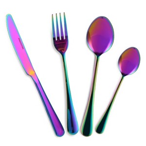 iMountek
 "4-Piece Stainless Steel Flatware Set - Fork, Knife, and Teaspoon for Home, Kitchen & Restaurant" White - 1 of 4