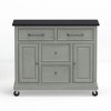 Glenwillow Home Kitchen Cart with Locking Casters - No-Tool Assembly - 3 of 4