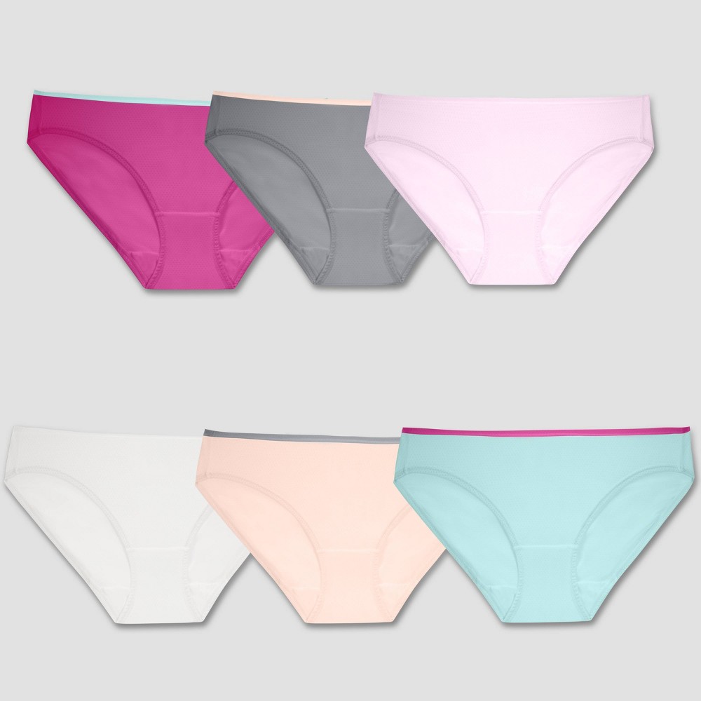 Fruit of the Loom Women's 6pk Breathable Micro-Mesh Bikini Underwear - Assorted 8