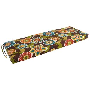 Blazing Needles, 48-inch by 19-inch Patterned Outdoor Spun Polyester Loveseat Cushion - 1 of 3