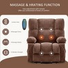 AndMakers 42 in. W Brown Polyester Blend Massage Recliner with Remote Control, Tufted and Storage - 4 of 4