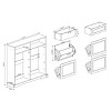 Grungis Freestanding Storage Dresser,Shoe Cabinet with Adjustable Shelf,2 Drawers and 4 Flip Drawers for Bedroom,Living Room - 3 of 4
