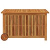 VidaXL Patio Storage Box with Wheels 35.4"x19.7"x22.8" Solid Wood Acacia - 4 of 4
