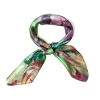 Wrapables 100% Charmeuse Silk Square Scarf Neckerchief, Pansies - 4 of 4