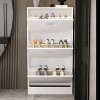 Famapy Modern Shoe Cabinet Entryway Shoe Rack 3 Tier Shelves - 3 of 4