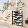 Simple Trending Shoe Rack, 6 Tier Shoe Organizer Holds 25 Pairs, Metal Shoe Storage with Adjustable Shelves, Tempered Glass, Black - 3 of 4