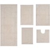 Set of 5 Classy Bathmat Collection Ivory Cotton Tufted Bath Rug - Home Weavers - 2 of 4