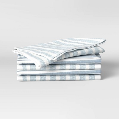 5pk Cotton Assorted Kitchen Towels Aqua - Threshold™