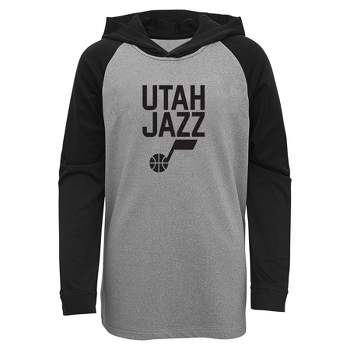 NBA Utah Jazz Youth Gray Long Sleeve Light Weight Hooded Sweatshirt