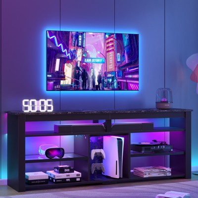 Bestier TV Stand Tall Entertainment Center with Storage For 70 Inch TV