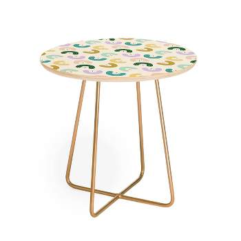 Hello Sayang Urban Jungle Crazy Lady Plant Side Round Table Gold - Deny Designs