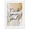13" x 19" Find Your Soul Light Motivational Quotes Framed Wall Art Gold - Wynwood Studio: Modern Decor, White Frame, Digital Art - 3 of 4