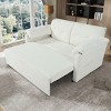Queen Size Convertible Sleeper Sofa Bed with Casters, Compact Pull-Out Chenille Loveseat for Small Apartments or Offices-The Pop Home - 2 of 4