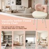 ROOMTEC Swivel Vanity Chair | No Wheels, Small Swivel, Upholstered, Cute Bow Backrest | Living Room, Vanity Chair for Women or Girl - 4 of 4