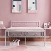 VECELO Metal Platform Bed Frame Simple Mattress Foundation with Vintage Headboard & Footboard - 4 of 4