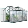 Garvee Greenhouse for Outdoors, Aluminum Alloy & Polycarbonate Green House with Windows Vent, for Patio, Backyard, Garden - 2 of 4
