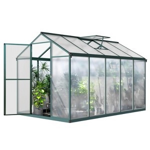 WhizMax Greenhouse for Outdoors, Aluminum Alloy & Polycarbonate Green House with Windows Vent, for Patio, Backyard, Garden - 1 of 4