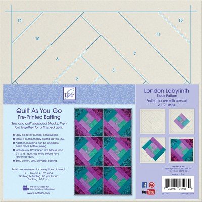 JUNE TAILOR QUILT AS YOU GO HOPSCOTCH SET OF 6 12 BLOCKS KIT NIP