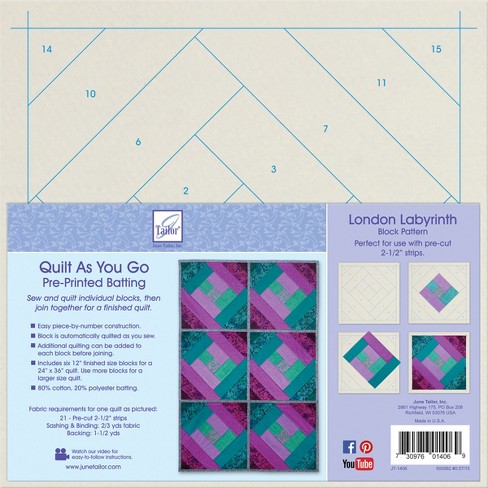 June Tailor Quilt As You Go Printed Quilt Blocks On Batting-london  Labyrinth : Target