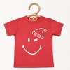 SmileyWorld Santa Hat Outline - Youth Short Sleeve Graphic T-Shirt and Toddler Short Sleeve Graphic T-Shirt - 2 of 3