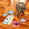 Slickblue Jumbo Bingo Set, 100 Cards & 500 Chips, Game Kit, Colorful Balls, 9" Cage with Calling Board - 3 of 3