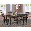 Modern Dining Room Set - Table with 6 Chairs - Kitchen Set - Leaf Extension Table - Cappuccino Finish - 2 of 4