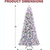 Vivatrees 12 Ft Prelit Artificial Christmas Tree, 10 Lighting Modes with Multi Colors Snow Flocked Xmas Tree with Red Berries, Metal Stand, White - 3 of 4