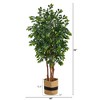 Nearly Natural 7-ft Sakaki Artificial Tree in Handmade Natural Cotton Planter - 2 of 4