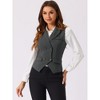 INSPIRE CHIC Women's Lapel Collar Dressy Versatile Racerback Waistcoat Suit Vest - 3 of 4