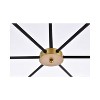 Elegant Lighting Briggs 36 inch pendant in black and brass with white shade - 4 of 4