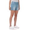 Rekucci Secret Figure Women's Slimming Pull-On Jean Shorts with Snap Waist and Pockets – Summer Casual - 2 of 4