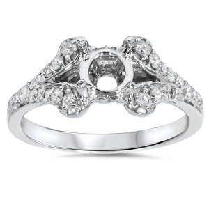 Pompeii3 1/3ct Diamond Semi Mount Engagement Ring Setting 14K - 1 of 4