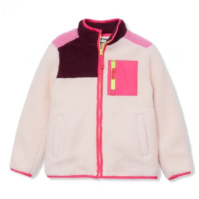 Lands' End Kids High Pile Contrast Full Zip Up Jacket