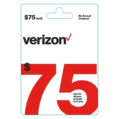 Verizon Wireless $75 Prepaid Refill Card (email Delivery) : Target