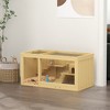 Pawhut Wooden Hamster Cage, Extra Large Gerbil Cage Activity Center For ...