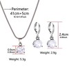 Elegant Necklace + Earring Set Premium Alloy Construction with Cubic Zirconia Accents Luxury Style Round Diamond Design - 2 of 4