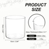 Unique Bargains Glass Bouquet Floating Candle Decorative Cylinder Vase Clear - 2 of 4
